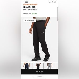 NWT- Nike Dri-Fit Training Pants